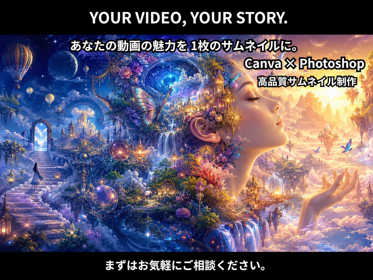 Canva×Photoshopでサムネ制作します 動画の魅力が一瞬で伝わる、見やすく印象的なデザイン イメージ10
