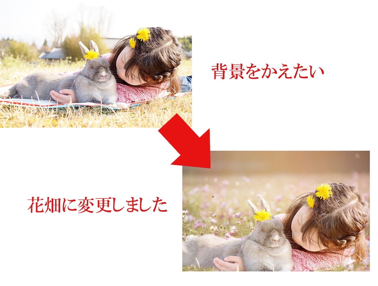 写真加工【即日対応】Photoshop加工します 合成・レタッチ・整形・体系変更可能です。気軽にご相談下さい。 イメージ6