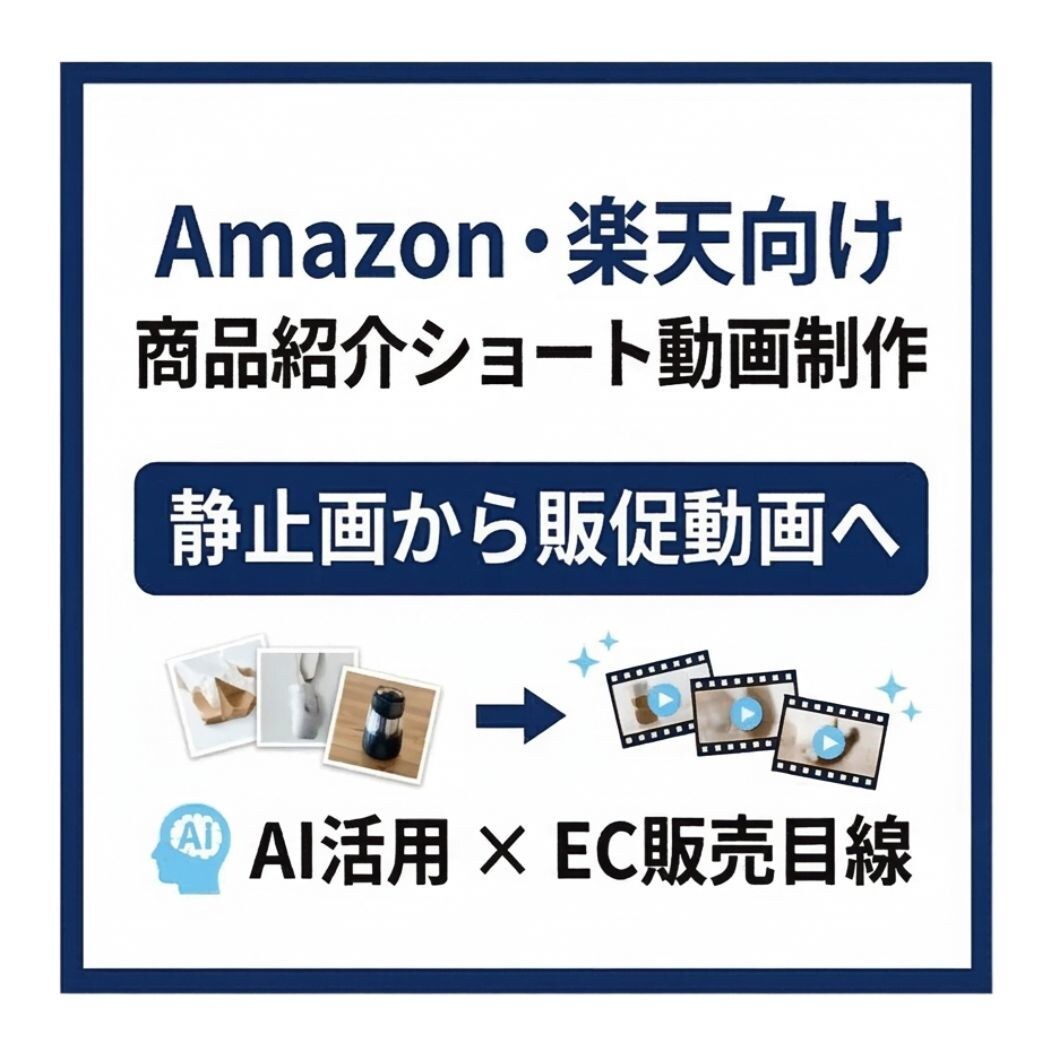 Amazon・楽天商品紹介ショート動画を作成します AIで＼ 静止画から、伝わる販促動画に整えます／ イメージ1