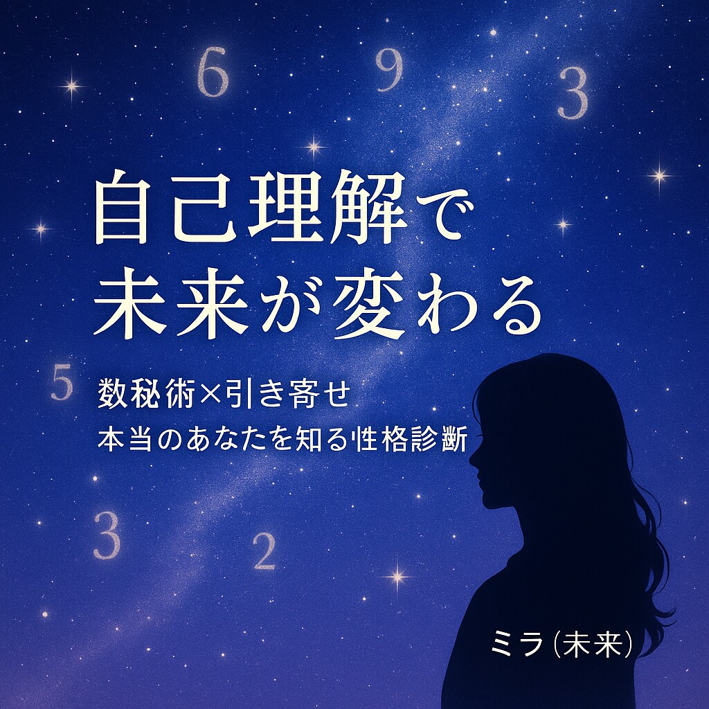 数秘術  自分理解 理想を叶える性格診断します 数秘術とタロットで読み解く、あなただけの“人生の地図”。 イメージ1