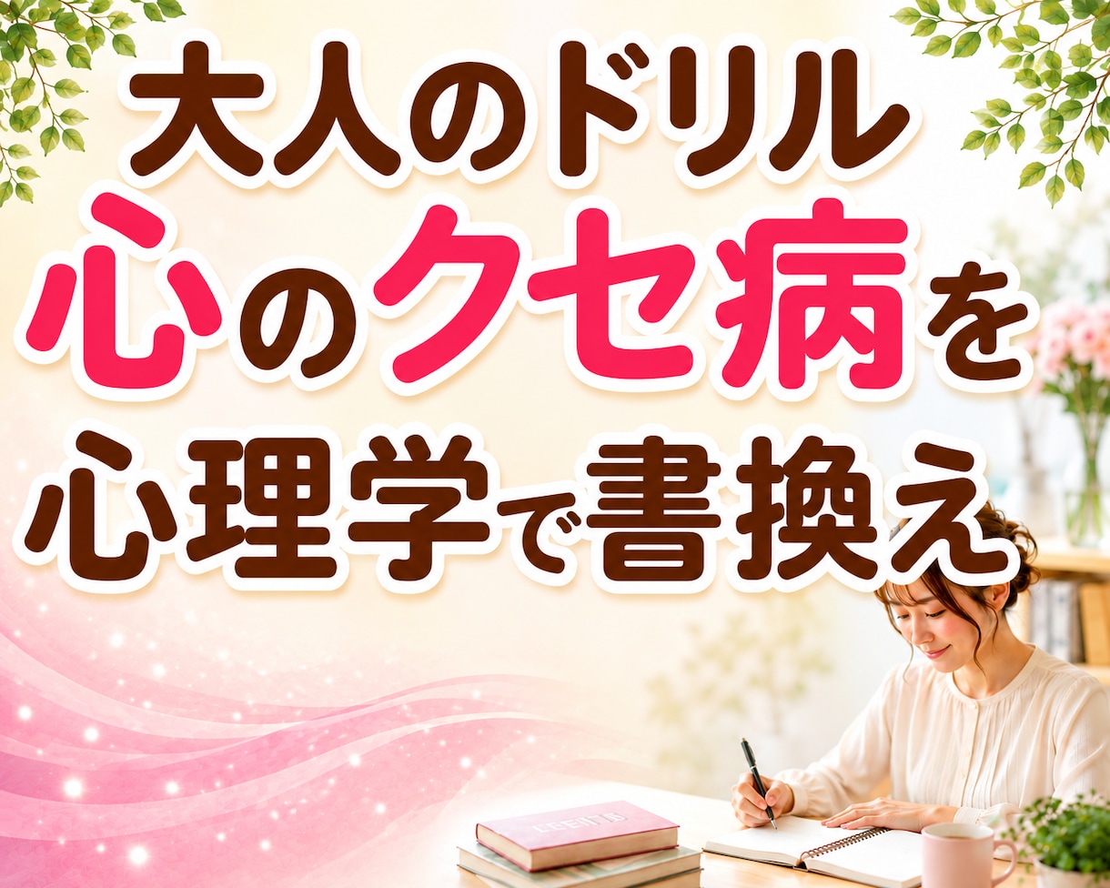 毎月大人のドリルで心のクセ病を心理学でひも解きます 生きづらさや起業の悩みを自己分析｜解決方法・心理学も学べます イメージ1