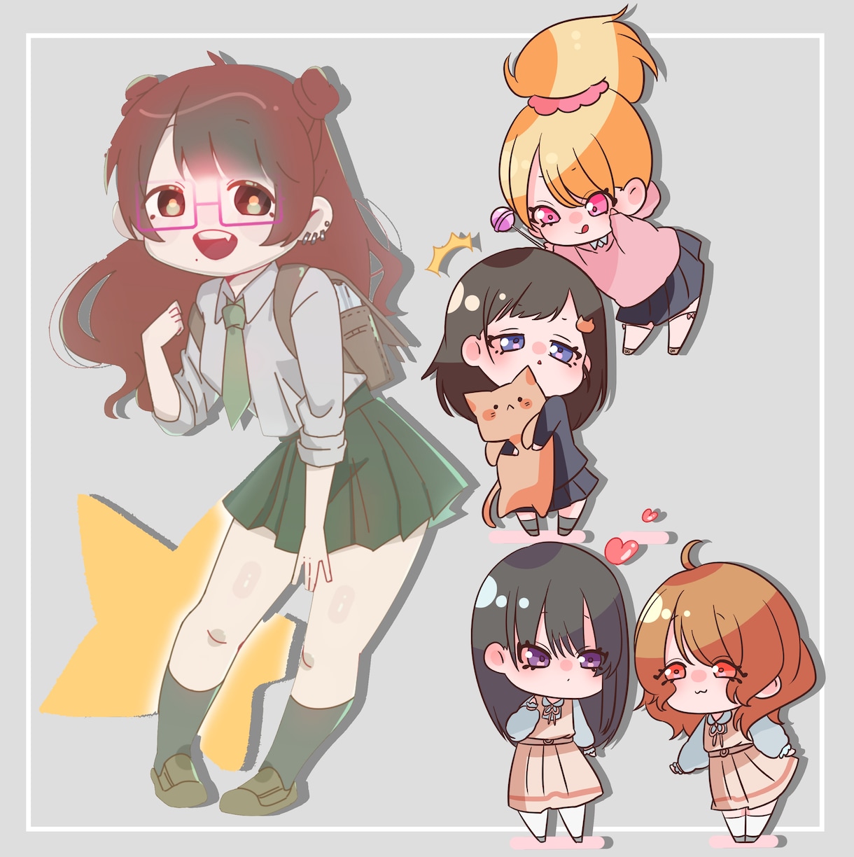 ミニキャラ・デフォルメイラスト描きます あなただけのキャラクター可愛く制作します！ イメージ2