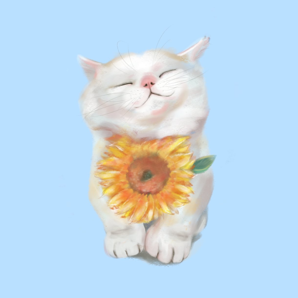 ＳＮＳアイコンや個人使用でのグッズに向いています ほんわかな雰囲気の動物(ペット)をカラーイラストで♪ イメージ1
