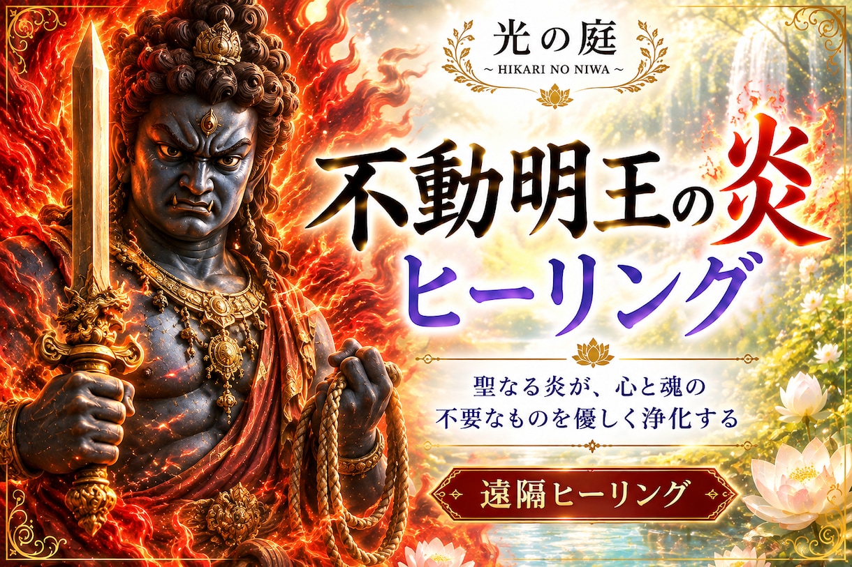 不動明王の炎で心と魂を浄化します 不要な想いや執着を手放し、本来の力で前へ進むあなたを支えます イメージ1
