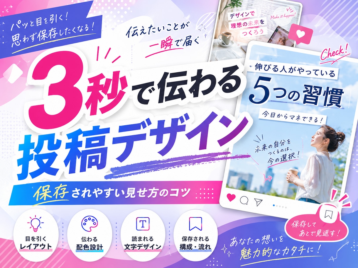 ブログ・SNS映えするアイキャッチ画像を作成します 最短即日・1枚から。記事の"顔"をプロ品質で イメージ4