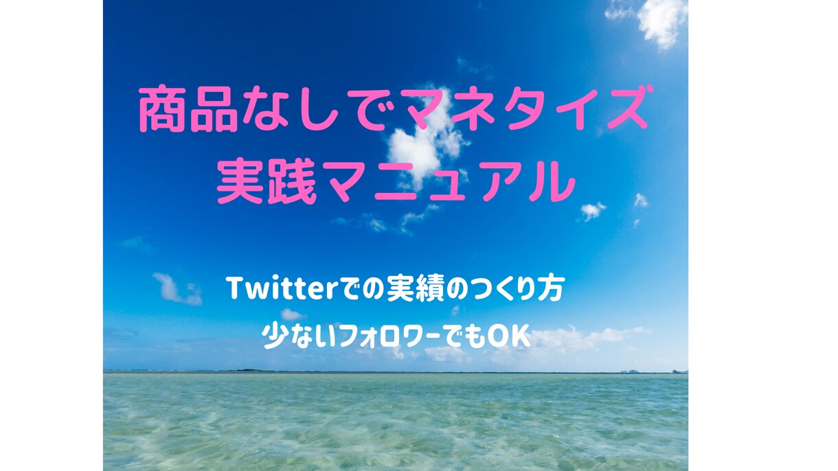 Twitterでマネタイズする方法教えます 自分で実践し初心者を脱出したマネタイズ法です イメージ1