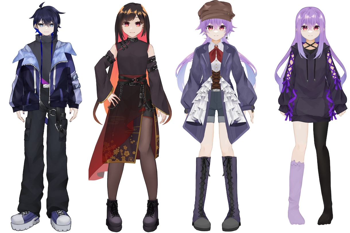 Vtuberモデルキャラデザ〜モデリングします サービス価格内で表情差分+3、ロゴも作成いたします！ イメージ1