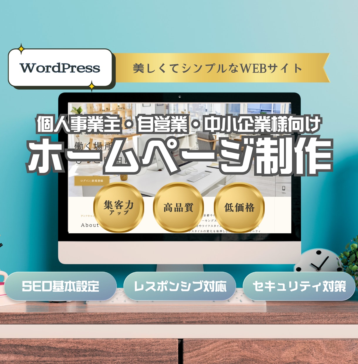 初心者でも安心！魅力的で使いやすいHPを作ります 自分でも簡単に編集できる美しいホームページが作れます。 イメージ1
