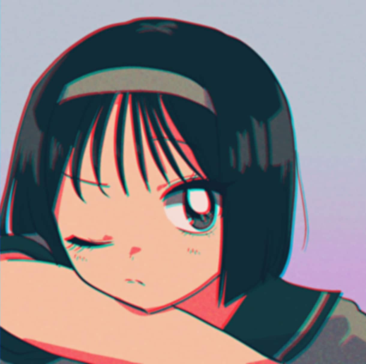 レトロで可愛い女の子アイコン描きます レトロな雰囲気の可愛い女の子のアイコンをお描きします！ イメージ1