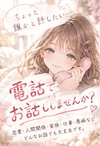 誰にも言えない悩み、ここねに話してみない？ます 恋愛・人間関係・愚痴など、どんなお話も否定せずお聞きします イメージ2