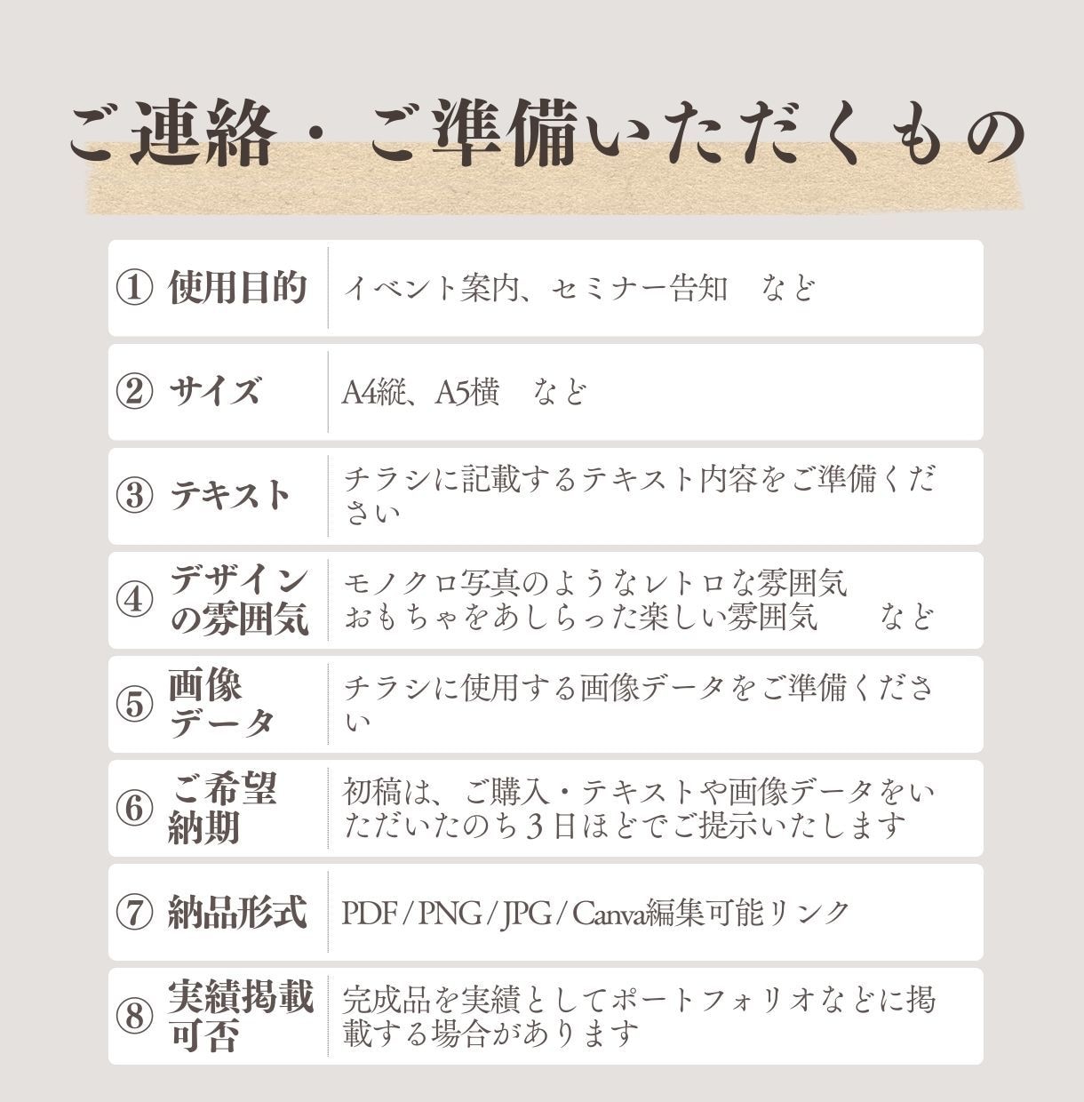 Canvaでお手頃価格でシンプルなチラシ作成します Canvaの編集可能なデータをそのままお渡しできます(^^♪ イメージ8