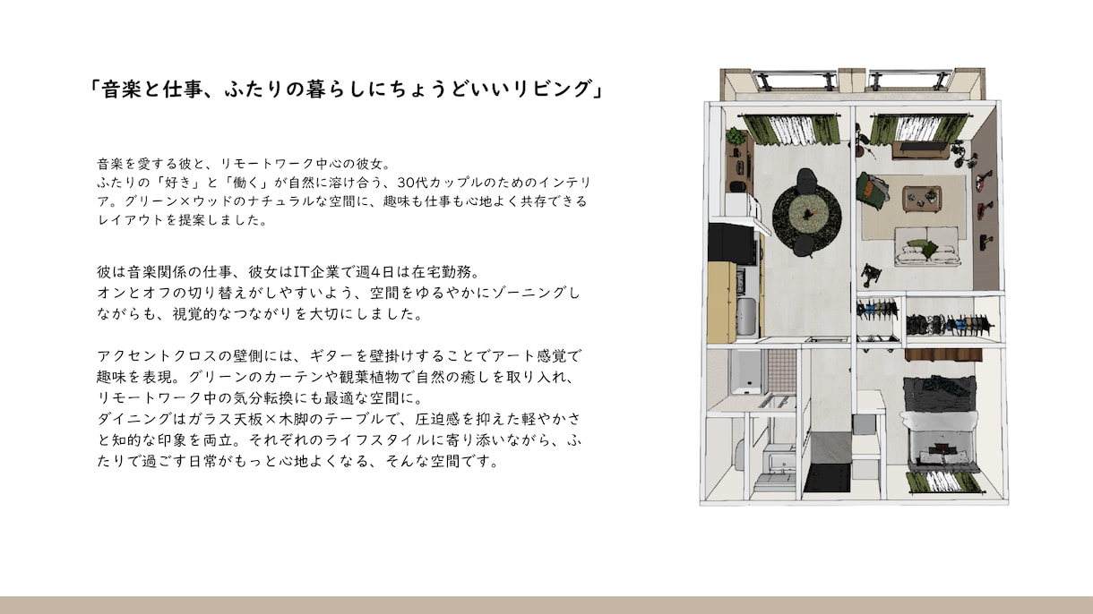 収納×色×デザインのプロが3Dパースで提案します 居心地のいいお部屋を購入リストで実現 イメージ1
