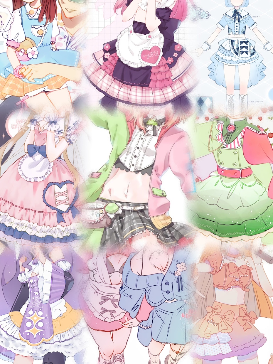 複数提案!ヒアリング重視で衣装&立ち絵を描きます こだわりを最高に可愛く!納得いくまで寄り添います(*^-^ イメージ3