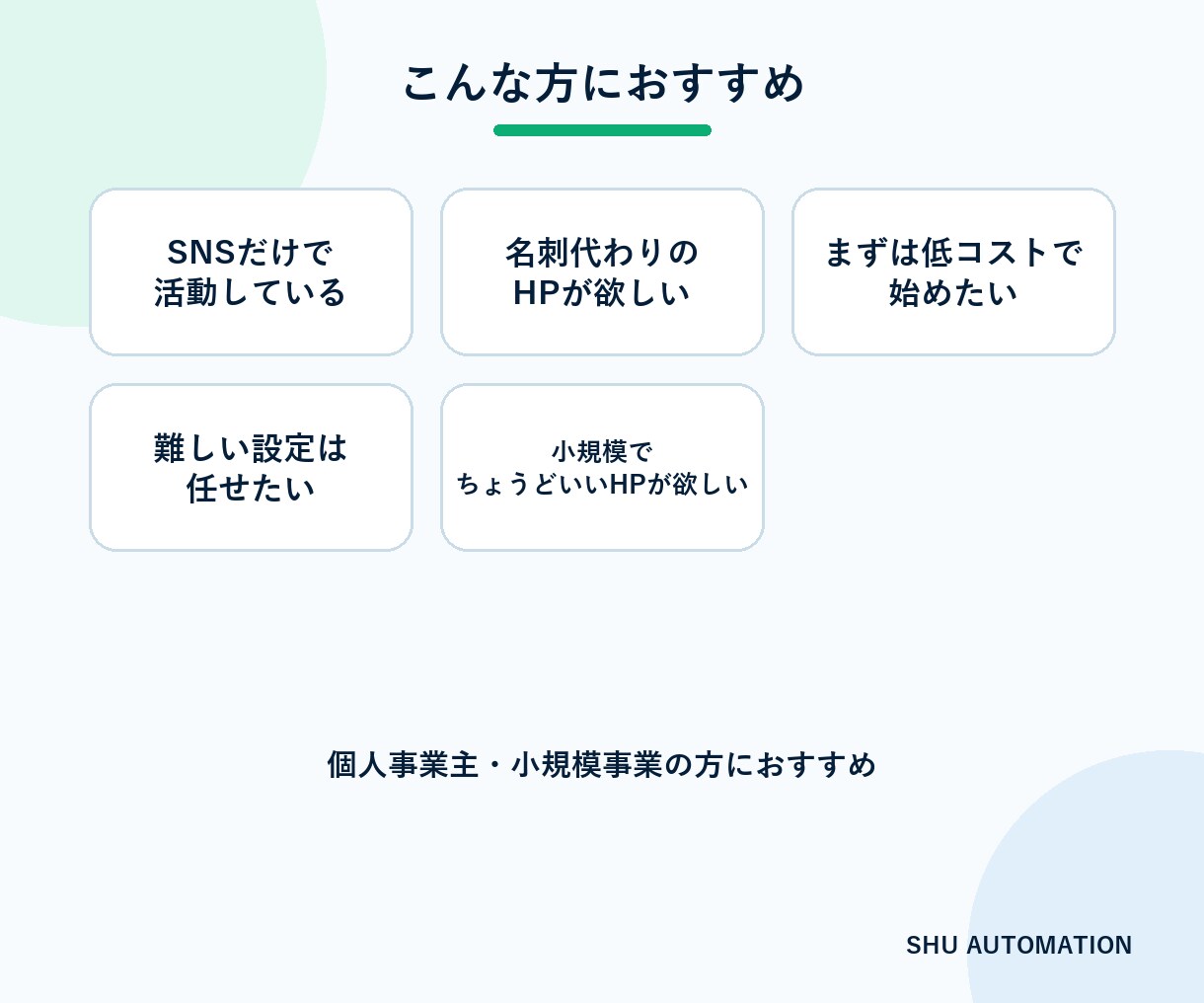 個人事業主向けに1ページHPを制作します SNS・プロフィール・問い合わせを見やすく整理 イメージ3