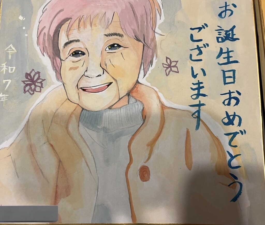 心温まるほんわかした似顔絵を描きます 【色紙】お誕生日、記念日、結婚祝い、ご自宅用に！ イメージ1