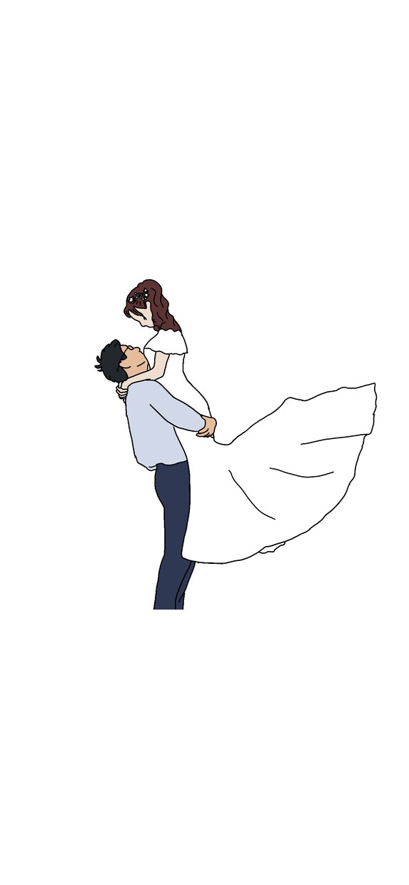 シンプルな線画でオシャレなイラストをお描きます ウェディングやマタニティの思い出やプレゼントにいかがですか？ イメージ1