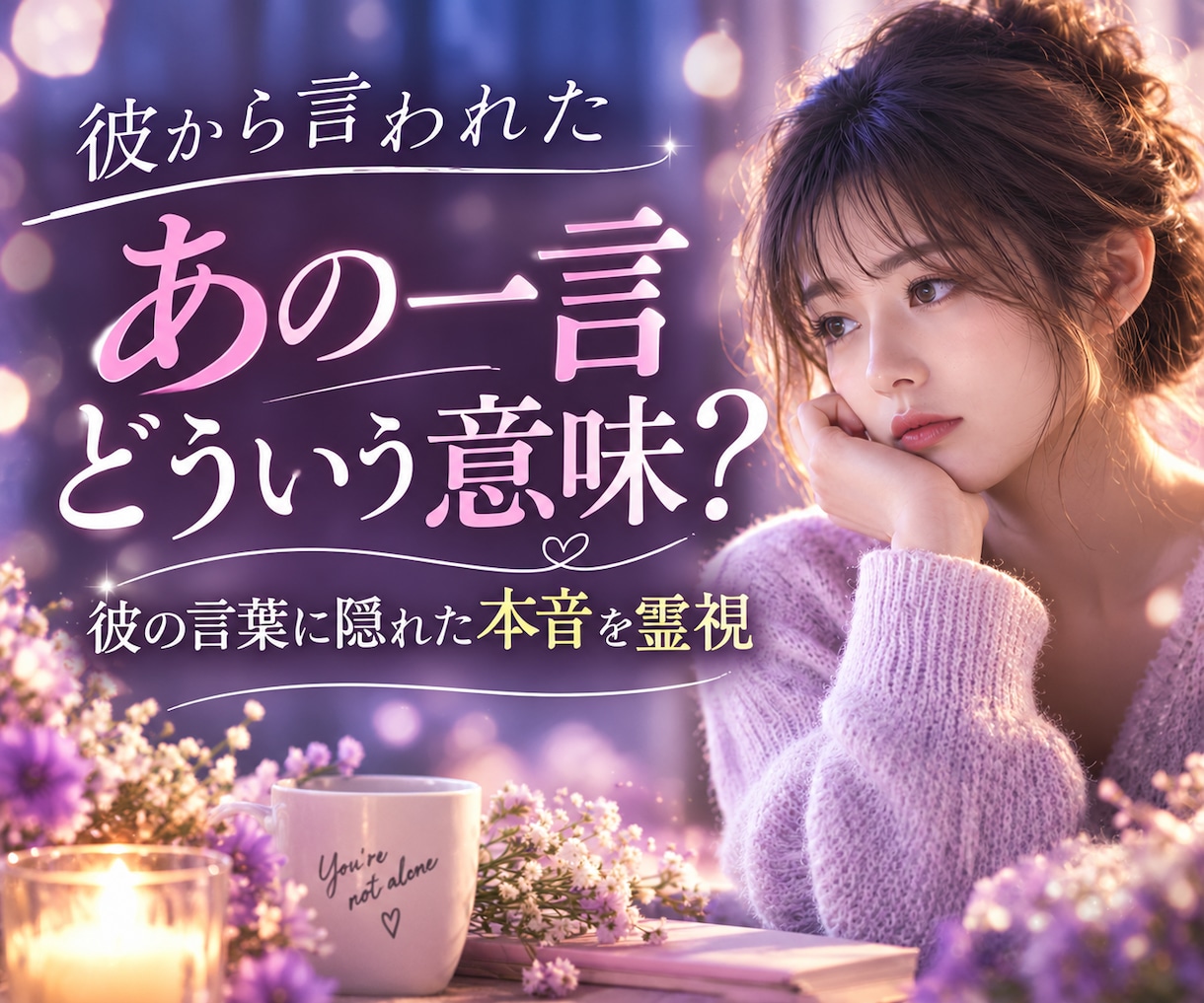 彼のあの一言に隠れた本音を霊視します なぜあんなことを言ったの？言葉の背景まで視ます イメージ1