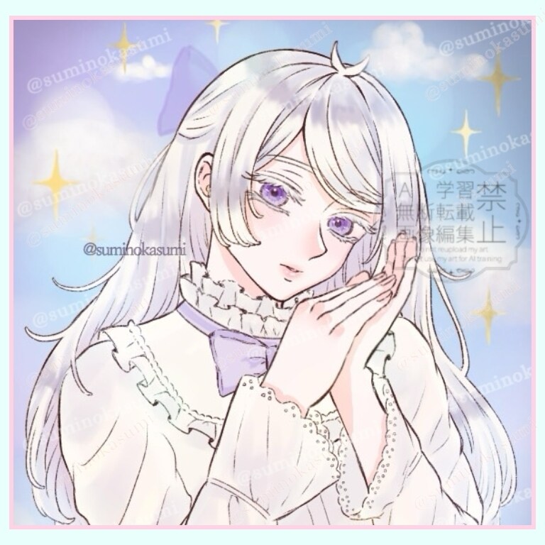 印象に残る儚げなアイコン･1枚絵お描きします 繊細で雰囲気のあるイラスト承ります！ イメージ3
