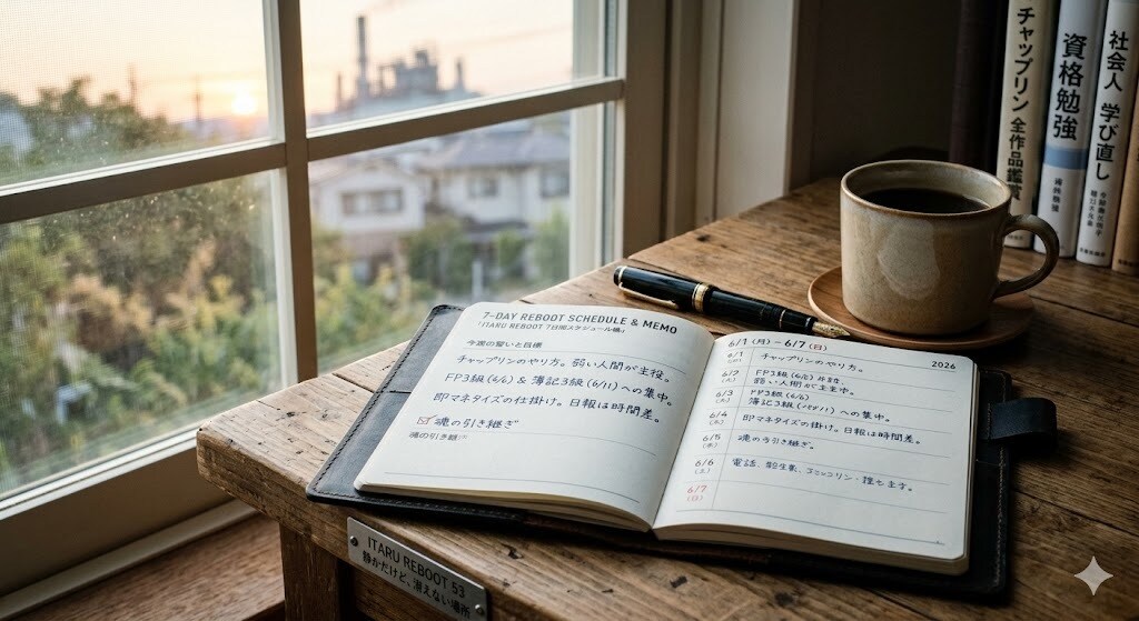 最初の一歩の行動プラン動けない人の7日間設計します 明日からを終わりにする 学び直し最初の1週間 行動プラン作成 イメージ1