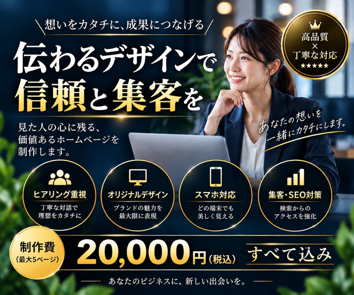 WordPressでホームページを制作します 集客につながるホームページを制作します イメージ1