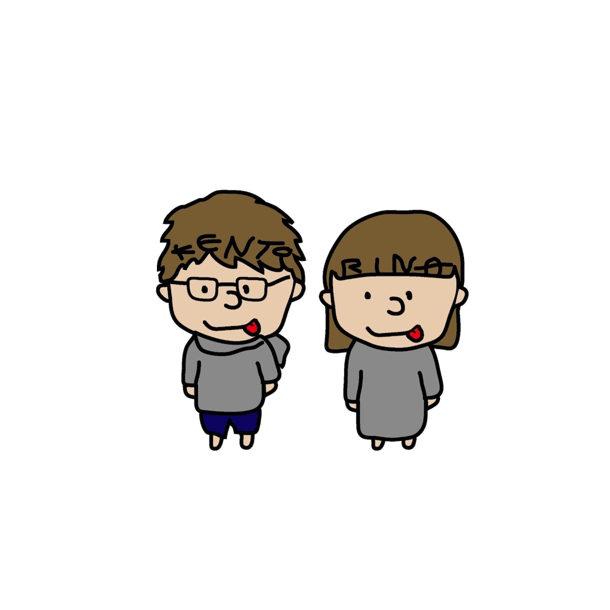 ゆるい似顔絵イラストお描きします お写真を元に描かせていただき、データでお渡しします。 イメージ2