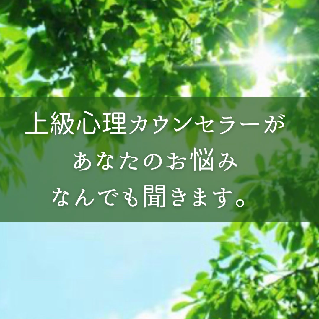 上級心理カウンセラーがあなたのお悩み聞きます 愚痴、悩み、仕事、家庭、恋愛…なんでも聞きます。 イメージ1