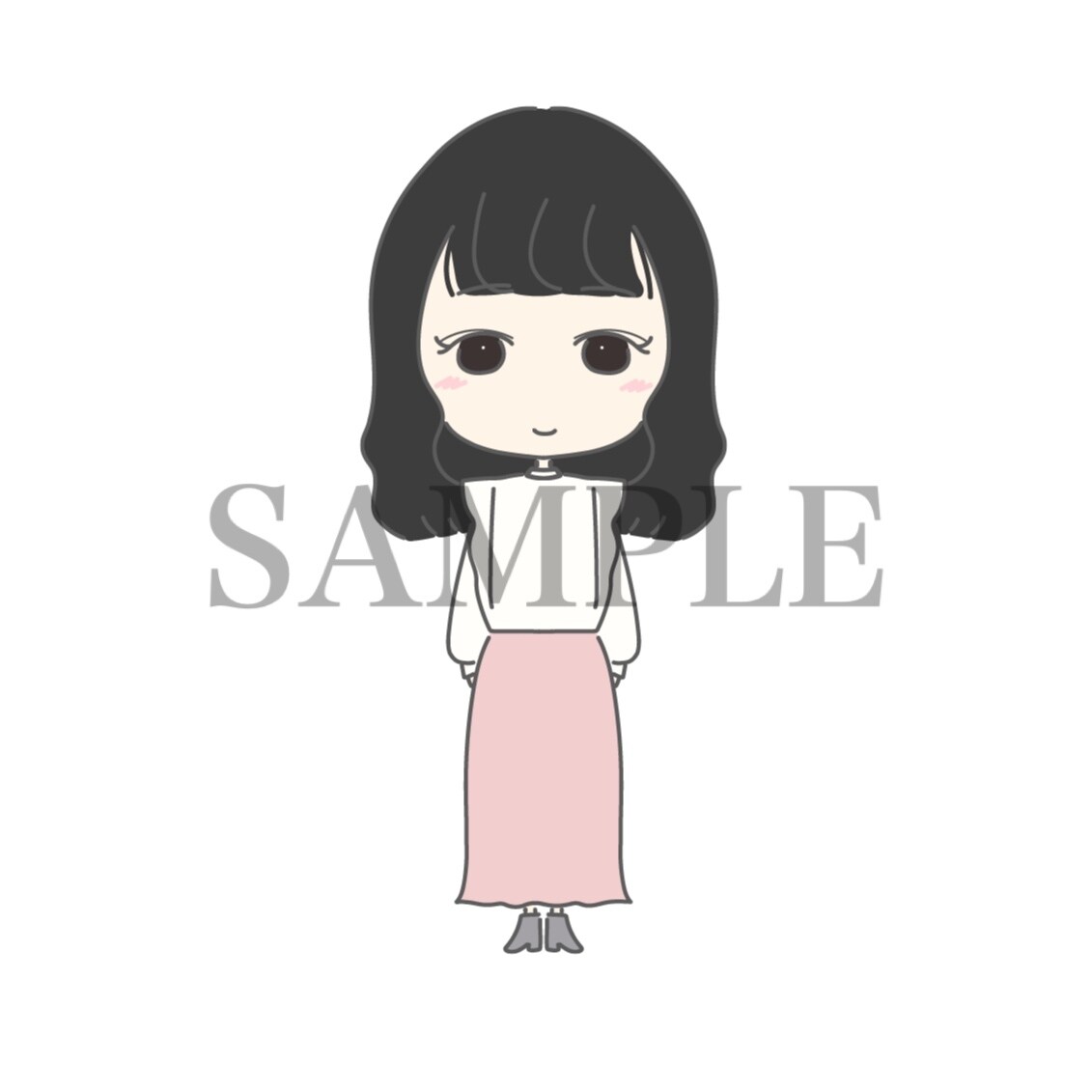 男子も可！ゆるくて可愛い女の子のアイコン描きます Illustrator使用★ブログやSNSのアイコンに！ イメージ2