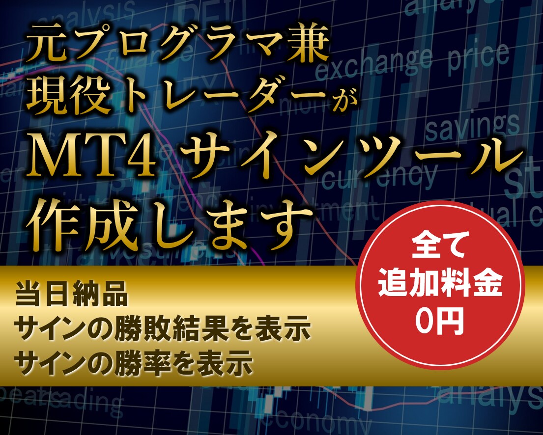 MT4サインツールを作成します オリジナルインジケーターをプロ目線でご提供 イメージ1