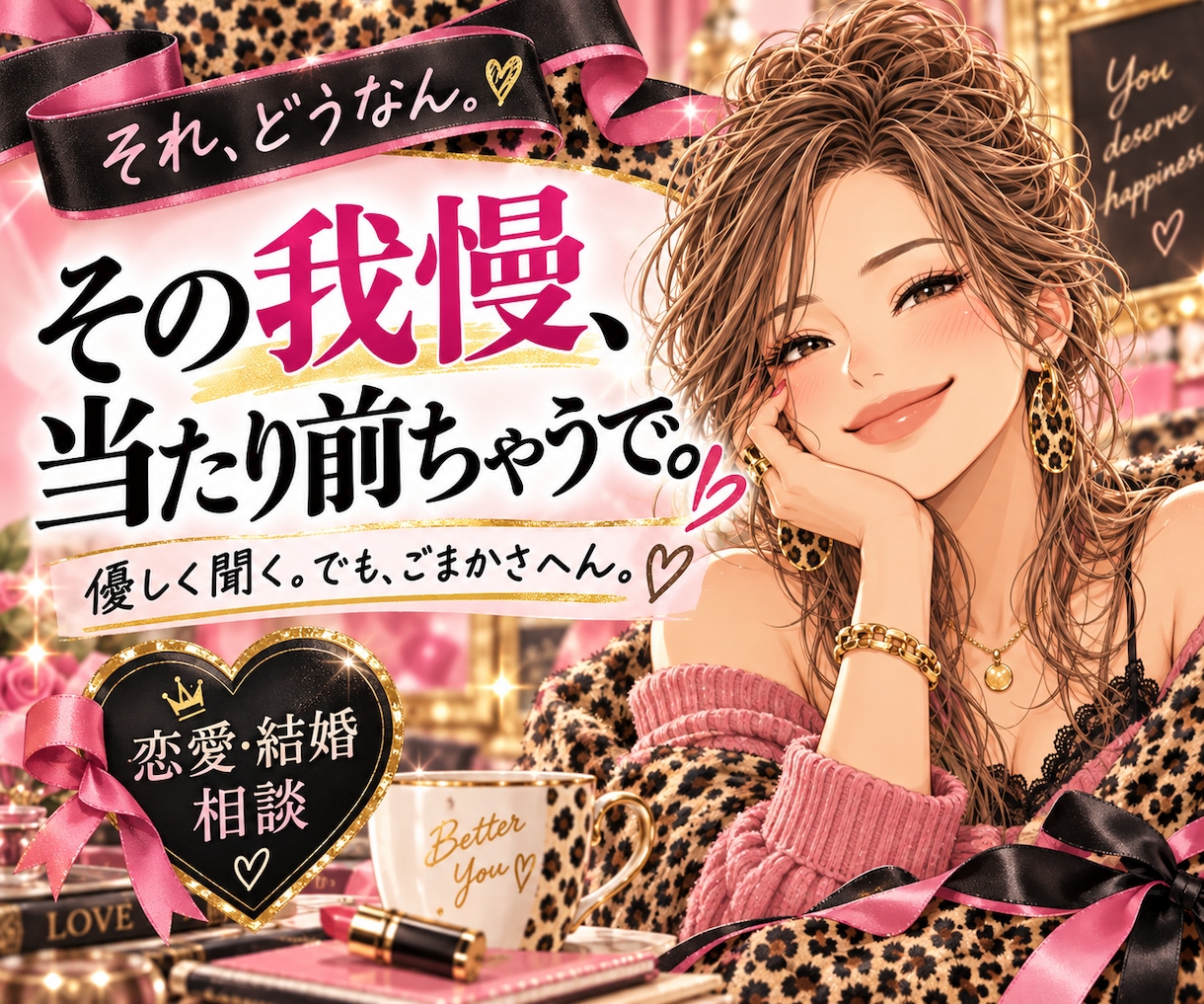 恋愛・夫婦のモヤモヤを一緒に整理しますます 優しく聞く。でも、あかんもんはあかんで。 イメージ1