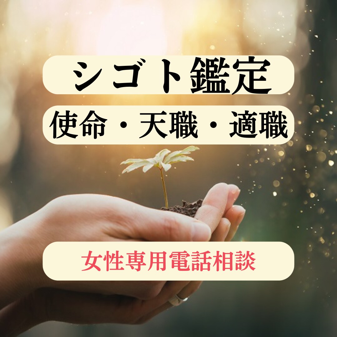 女性専用★使命・天職・適職★貴方のシゴト鑑定します あなたの可能性を掘り出す価値観アップデート占星術 イメージ1