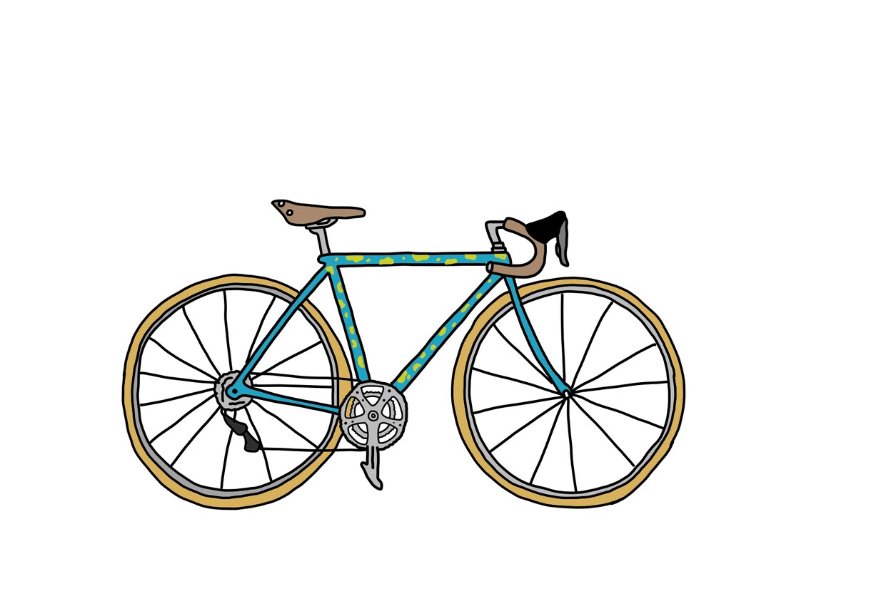 お気に入りの写真を元に自転車の絵をお描きします 優しいタッチのシンプル自転車ゆるイラスト イメージ3