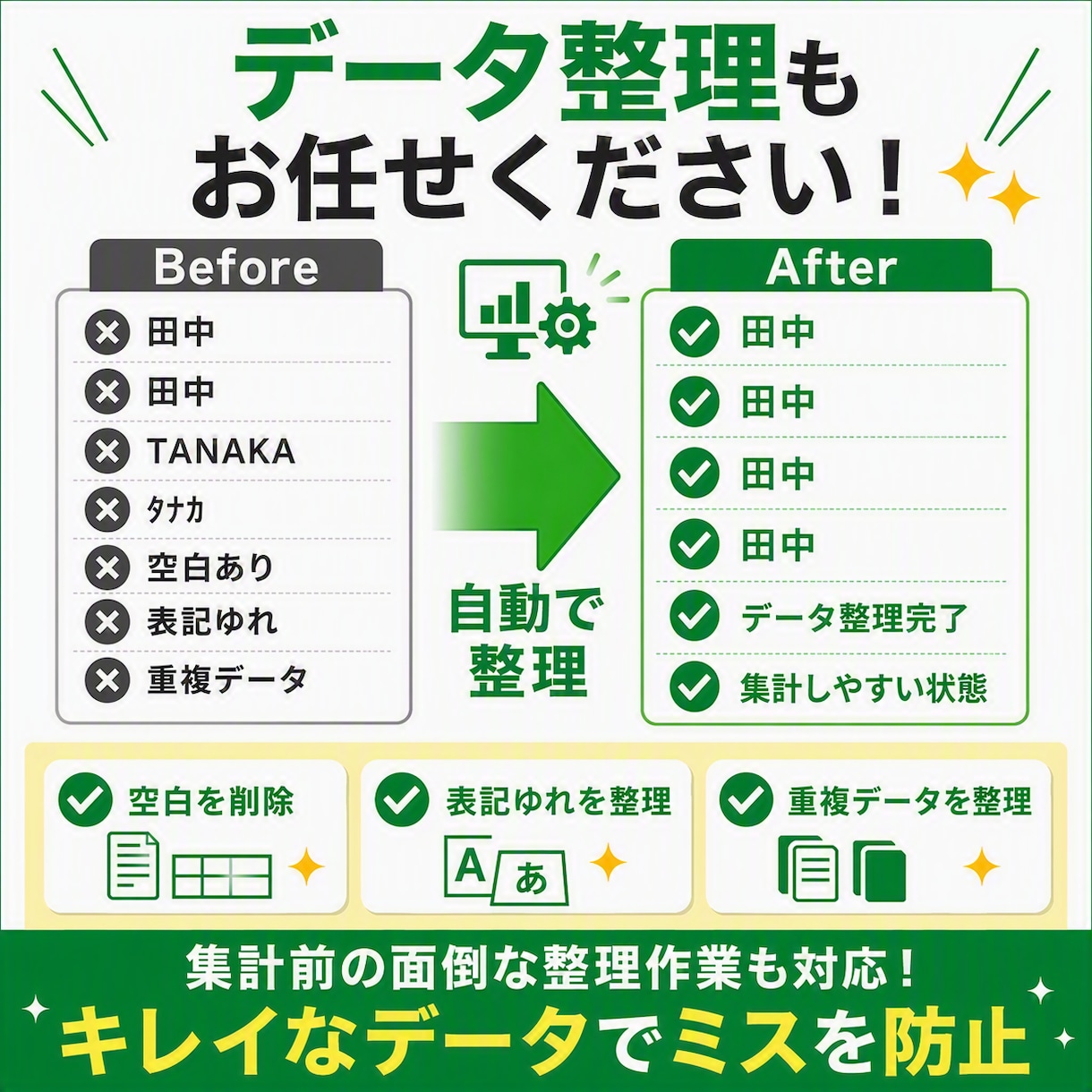 更新ボタン1つで集計できるExcelを作ります 現場経験を活かし業務効率化をサポート イメージ5
