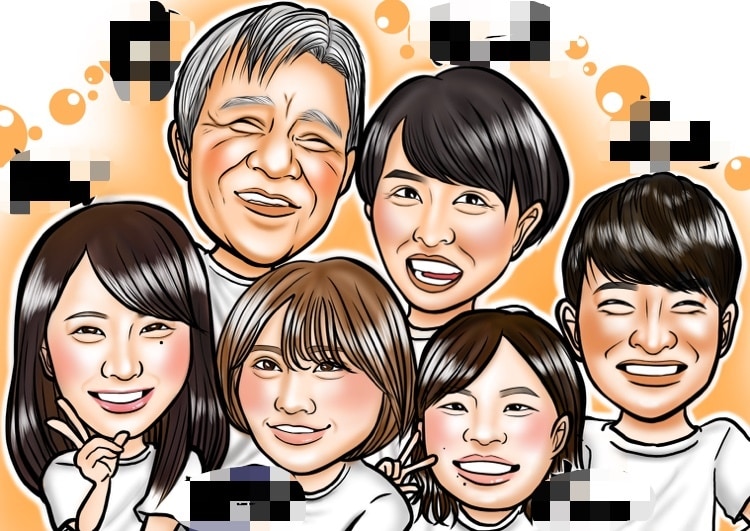 色鮮やか！！可愛い！！そんな似顔絵をお描きします 低コスト高クオリティをモットーに似顔絵を制作しております◎ イメージ10