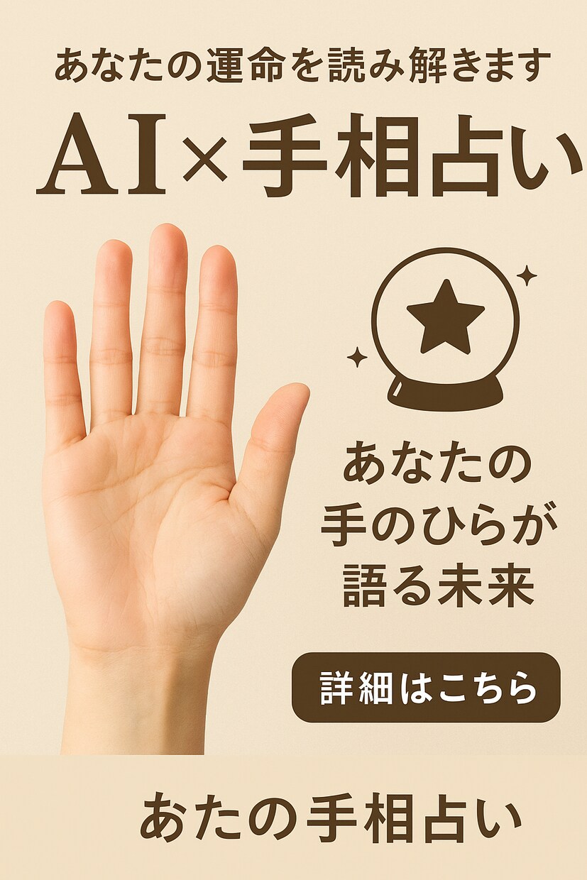 あなたの手が未来の自分を占います あなたの手のひらに宿る未来を優しく導きます イメージ1