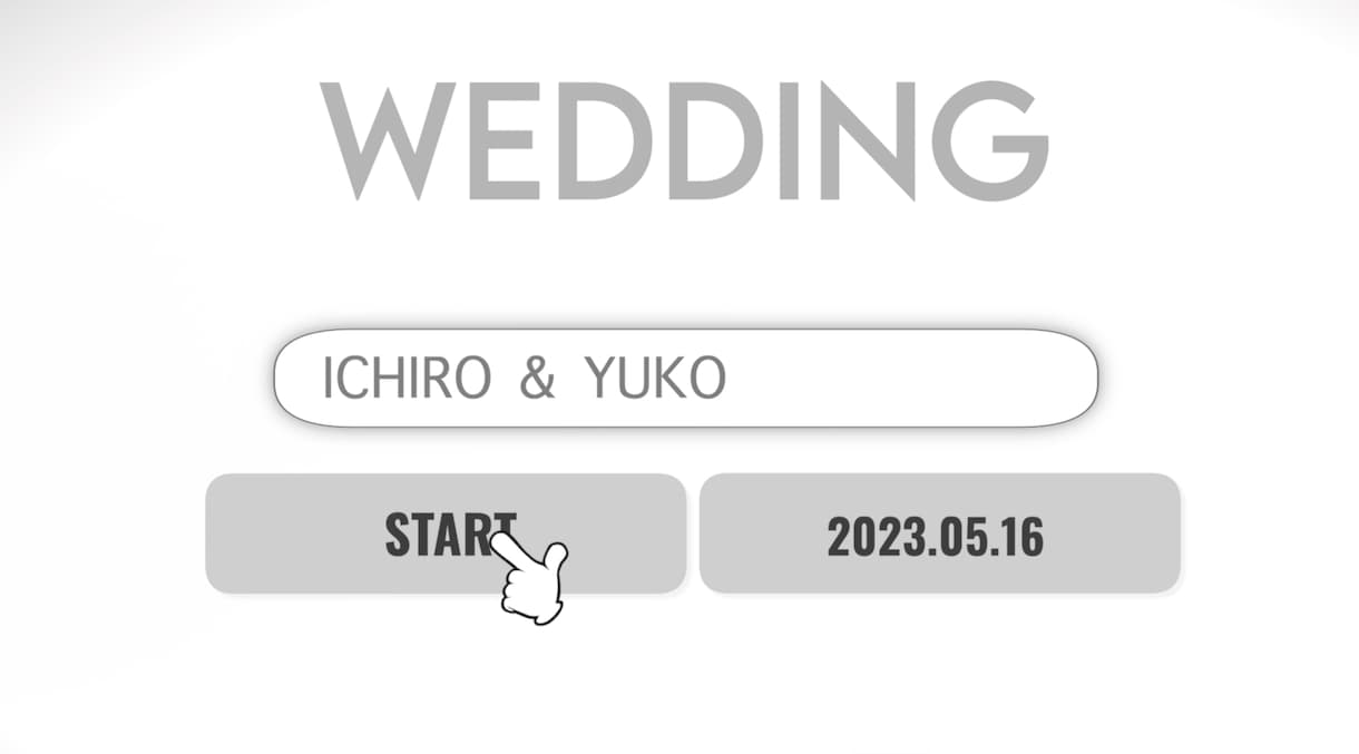 WEBサイト風オープニングムービーを作成します シンプルでナチュラルな結婚式にオススメ★ イメージ1