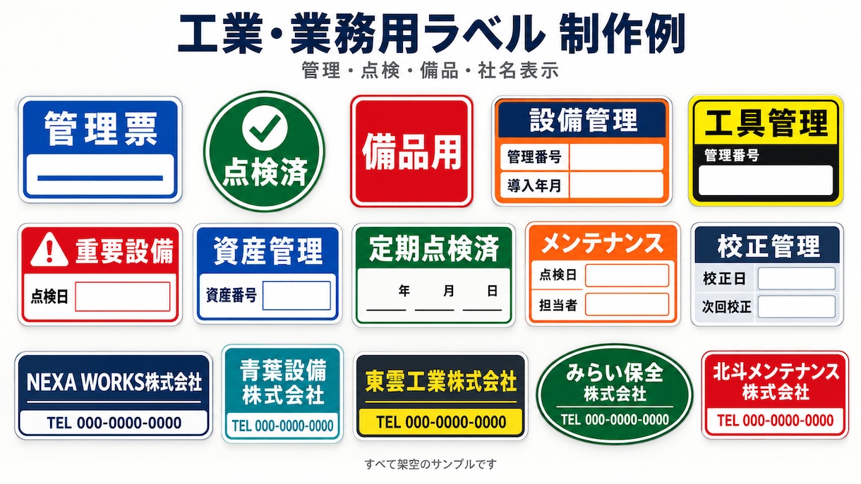 シール・ラベルの文字レイアウトします 備品、名入れ、商品ラベルの文字入れに イメージ3
