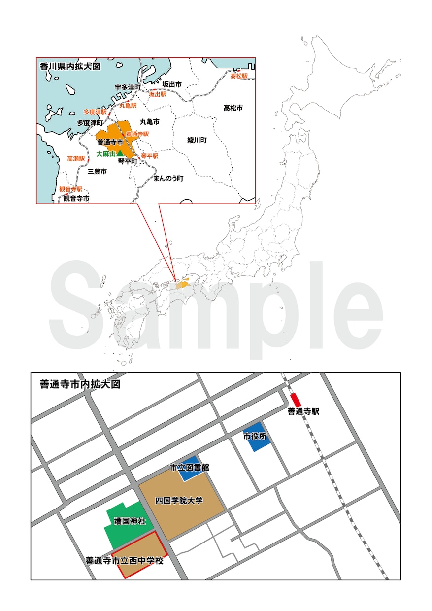用途・シーンを問わず対応可！オリジナル地図作ります 商用利用OK・柔軟なデザイン対応・地域案内から世界地図まで イメージ8