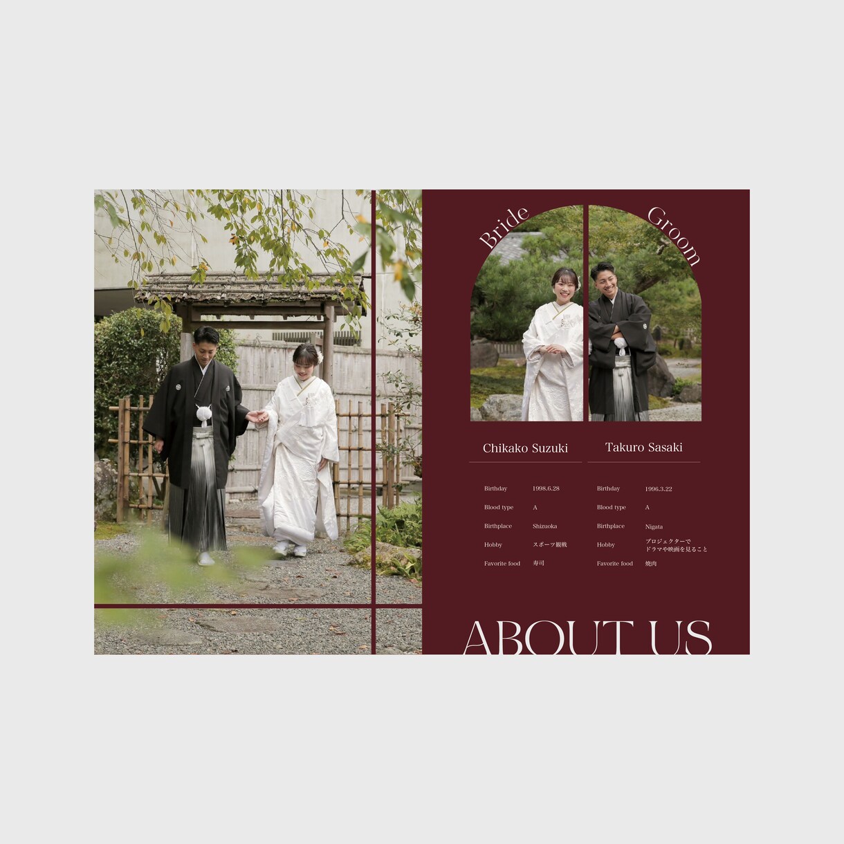 プロフィールブックを特別価格でデザインいたします 繊細で美しく、心奪われるwedding itemをご提供！ イメージ2