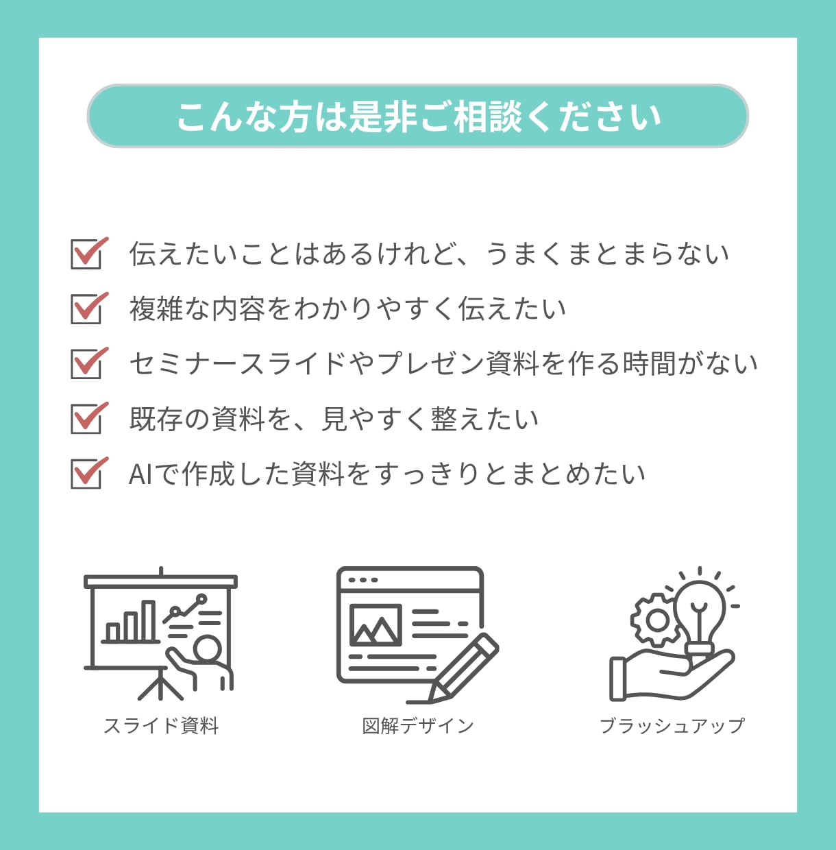 情報を整理し伝わるスライド資料を制作します CANVAで伝わる資料を作成  　~修正無制限・お手頃価格~ イメージ2