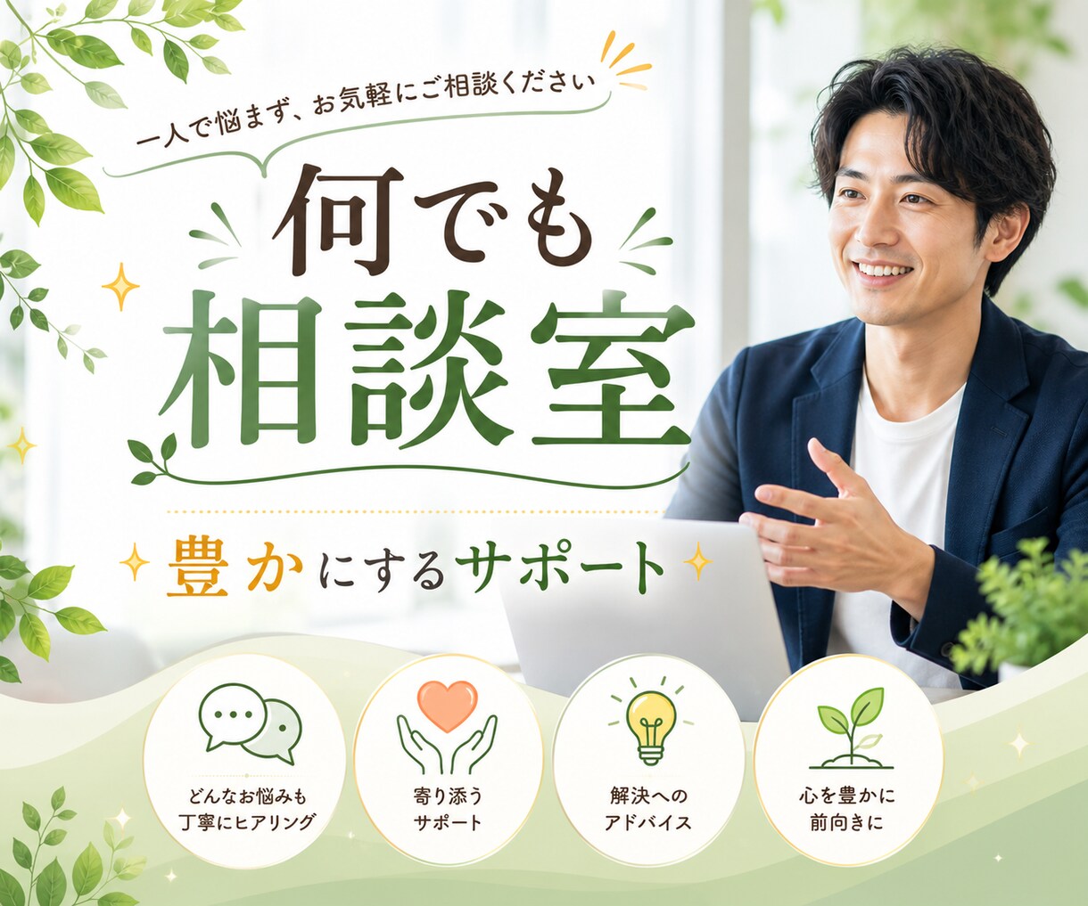 何でも相談室。豊かにするサポートをします 頭の中をほぐして、自分らしい人生の地図を描いていきません? イメージ1