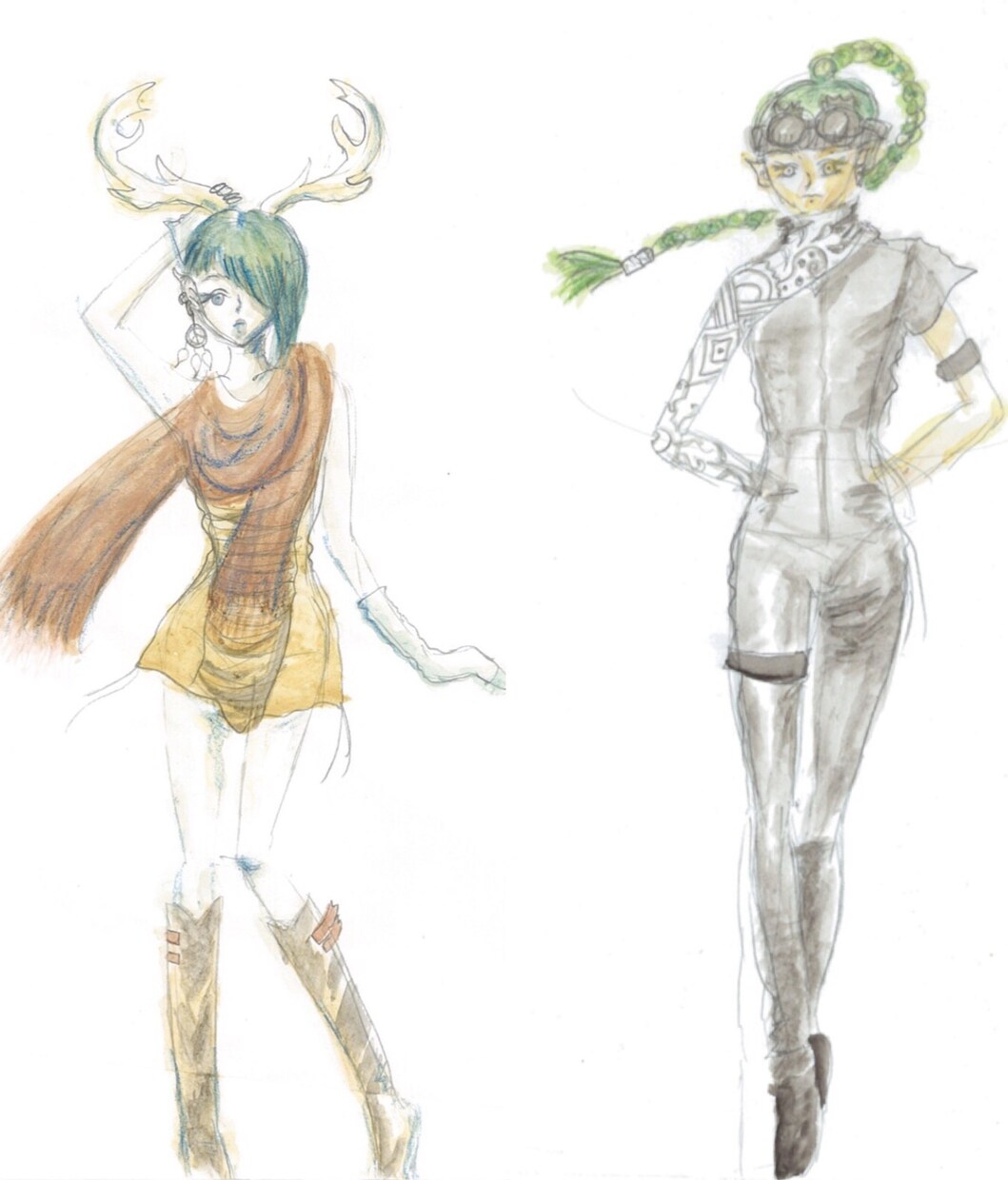 ファッションデザイン・女の子のイラスト描きます 商品化も可能?米美術大学卒のコレクションモデルが描きます イメージ2