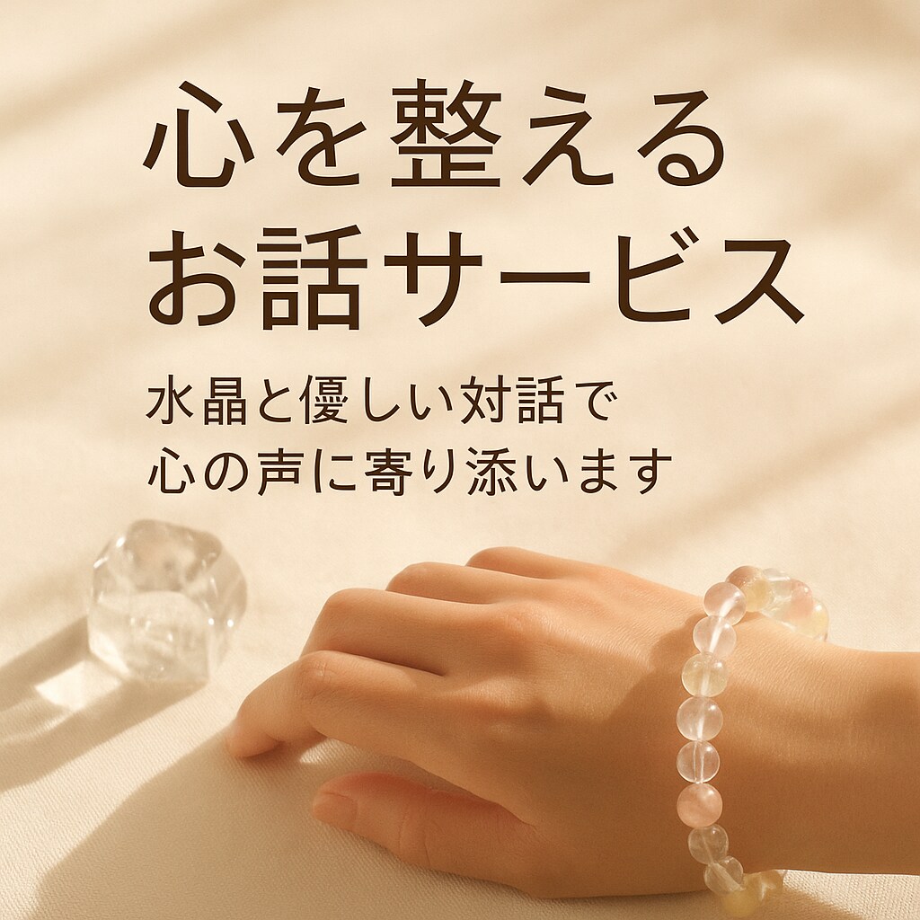 心を整えるお話サービスを提供しますます 水晶と優しい対話で心の声に寄り添います イメージ1
