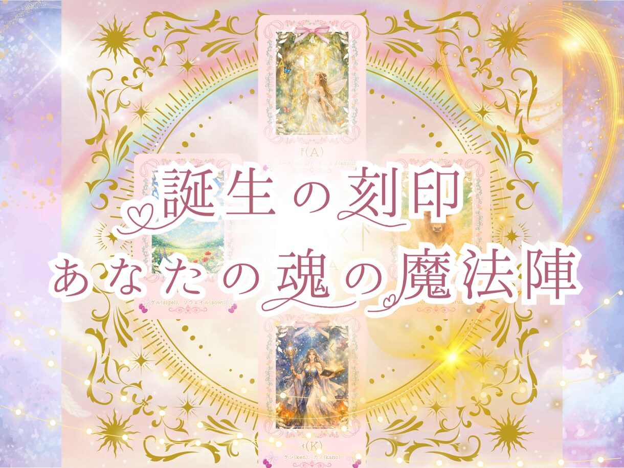 あなたの魂の刻印、一生のお守りを贈ります 名前が示す誕生の刻印(バースシジル)あなたの魂の魔法陣 イメージ1