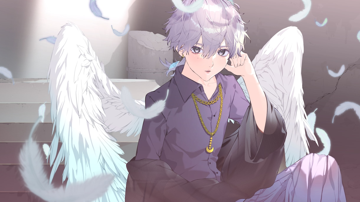 綺麗なイラストをオーダーメイドで描きます 歌ってみた動画やVtuber、立ち絵を透明感あるイラストに! イメージ4