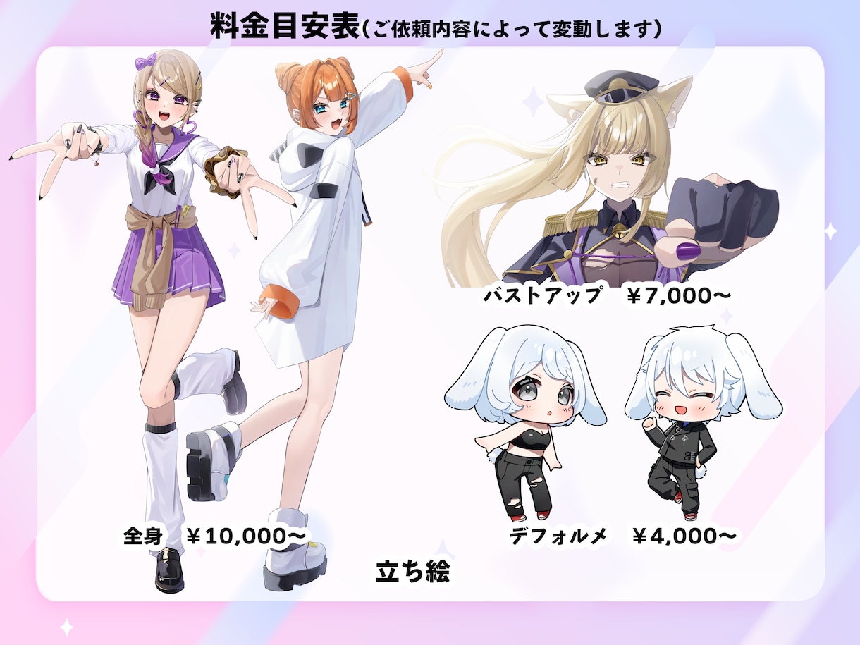 商用利用可！立ち絵なアイコンやどお描きします 男女問わずかわいいイラストが欲しい必見！ イメージ2
