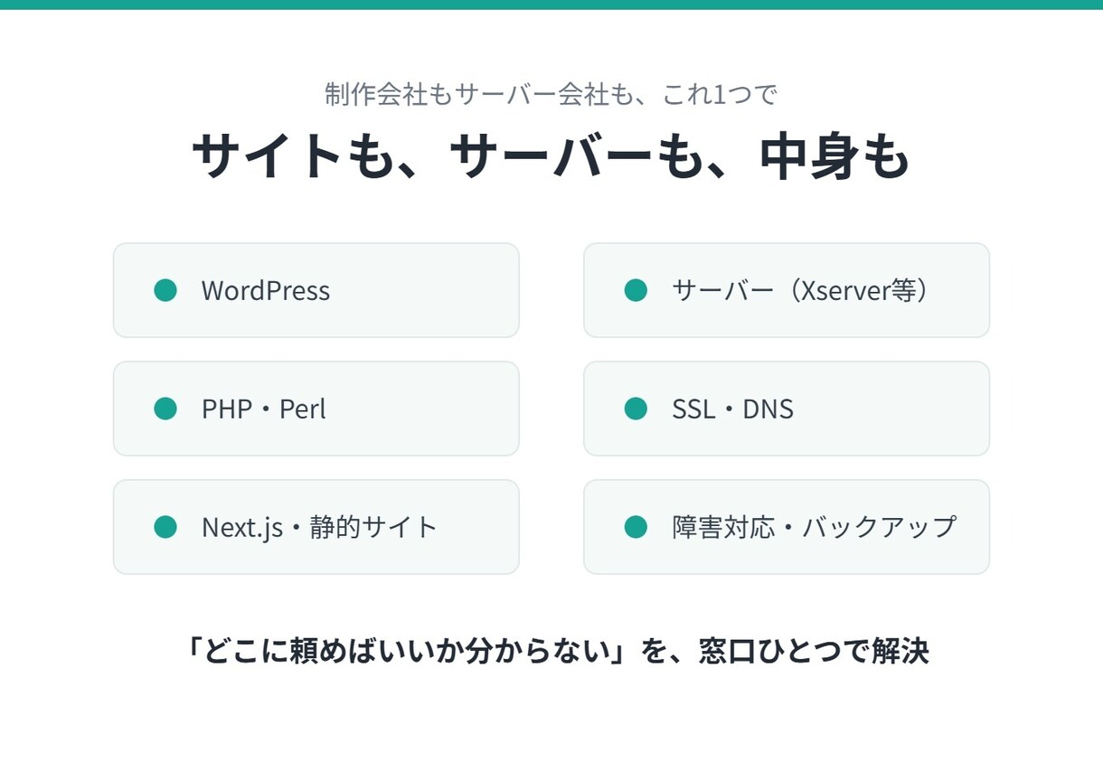 サイトもサーバーもまとめて月額保守します 制作会社の代わりに、サイトの保守・更新を引き受けます イメージ3