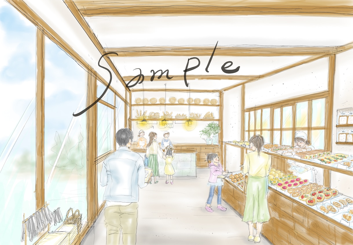 スケッチブックにて手描きパースの制作をいたします センス良いステキな空間づくりのお手伝いをいたします！ イメージ5