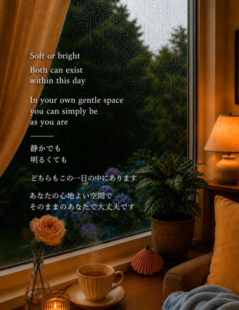 雨の日に静かな余白を届けます 雨の音が、いつもの一日に静かな余白をつくります イメージ3