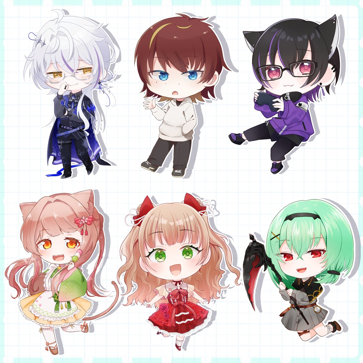 可愛いSD・ミニキャライラスト描きます 商用利用〇！グッズやサムネに使えるデフォルメイラスト！ イメージ5