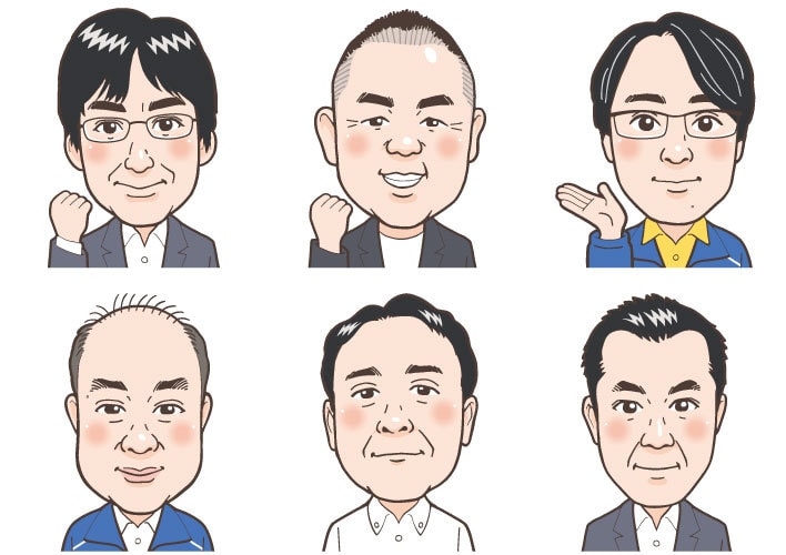 アイコン・名刺・HPなどに親しみある似顔絵描きます 表情違い・ポーズ違いのバリエーションもお描きします イメージ8